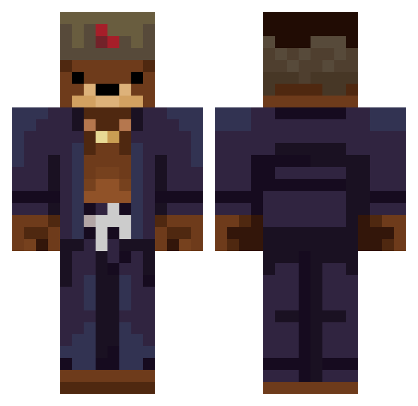 Kr_ispyKreme Minecraft skin, front and back view