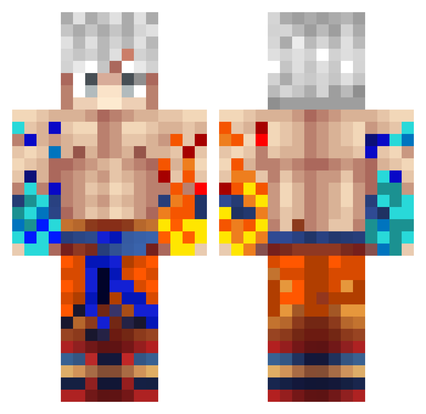 PaulinBW__ Minecraft skin, front and back view