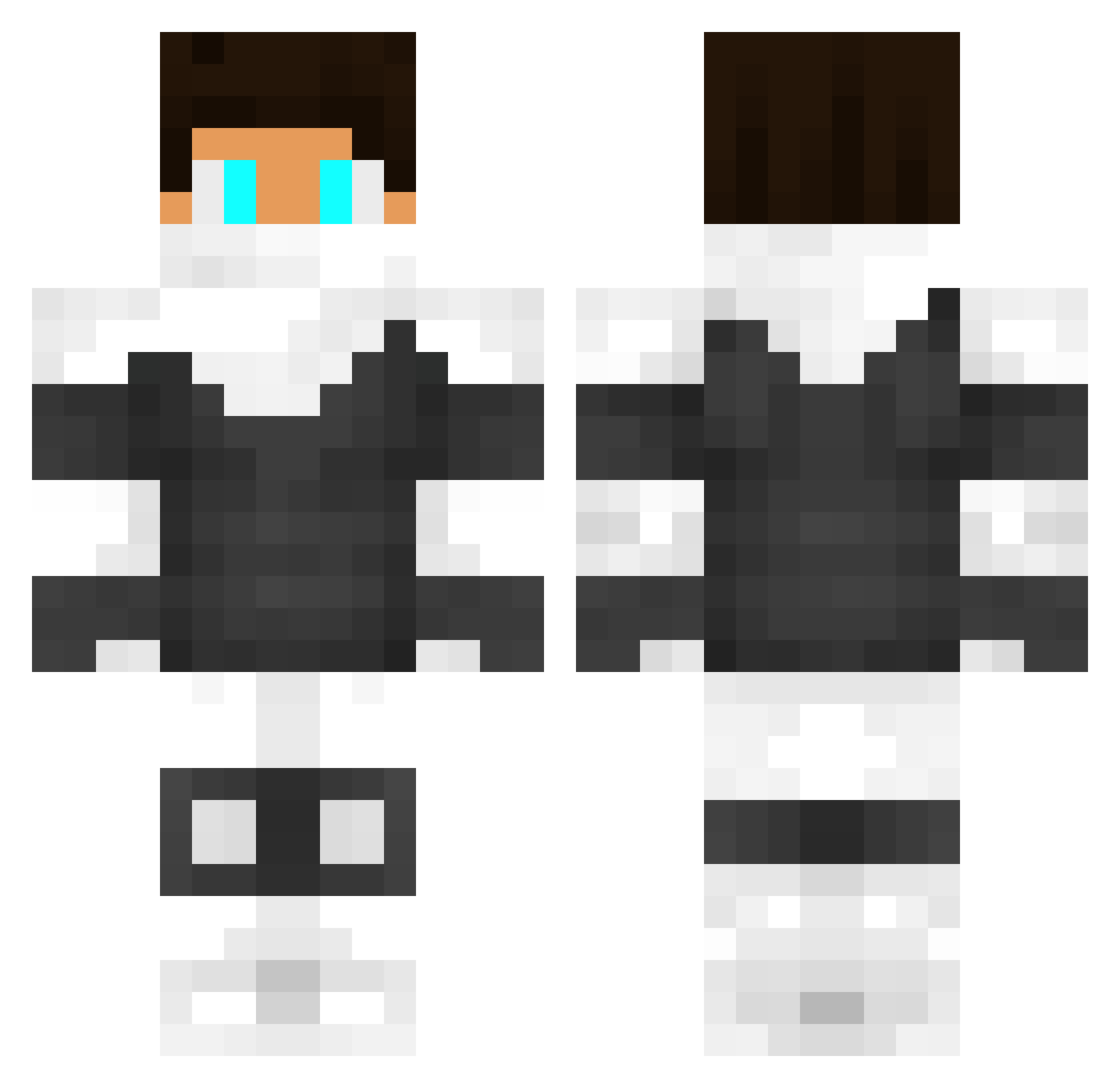 Sh4dowde4d Minecraft skin, front and back view