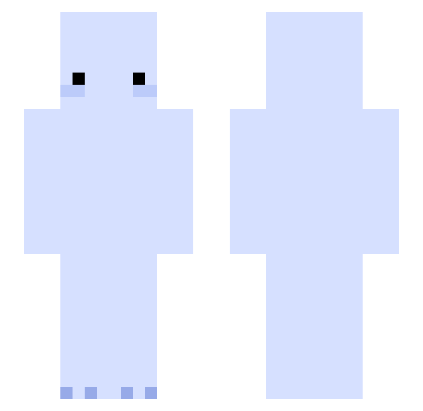 xyro77 Minecraft skin, front and back view