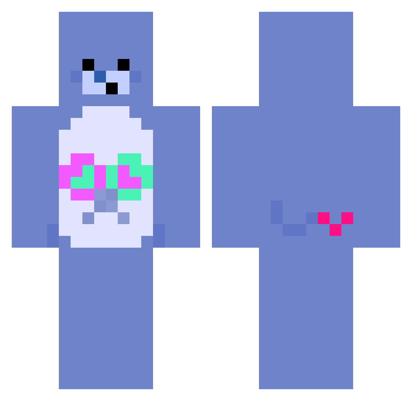 noahNascar Minecraft skin, front and back view