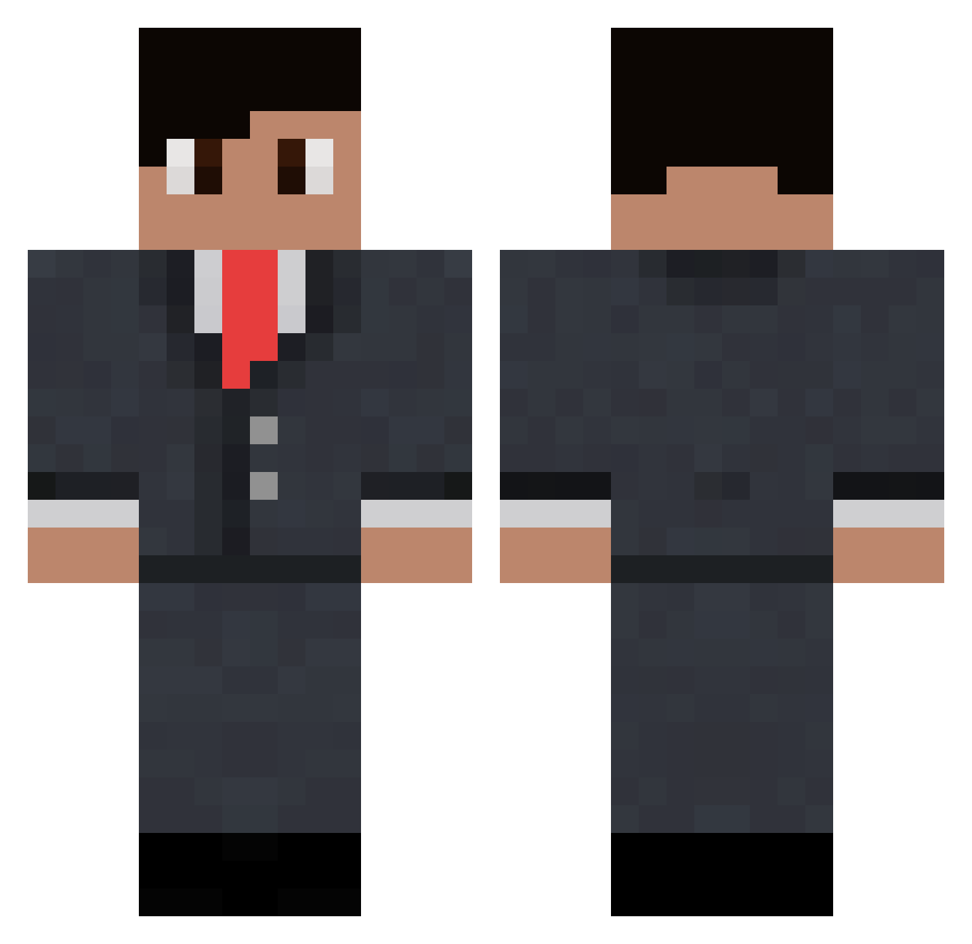 Skorpan32 Minecraft skin, front and back view