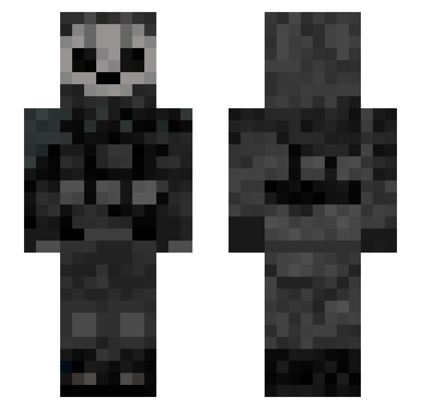 HennoSan Minecraft skin, front and back view