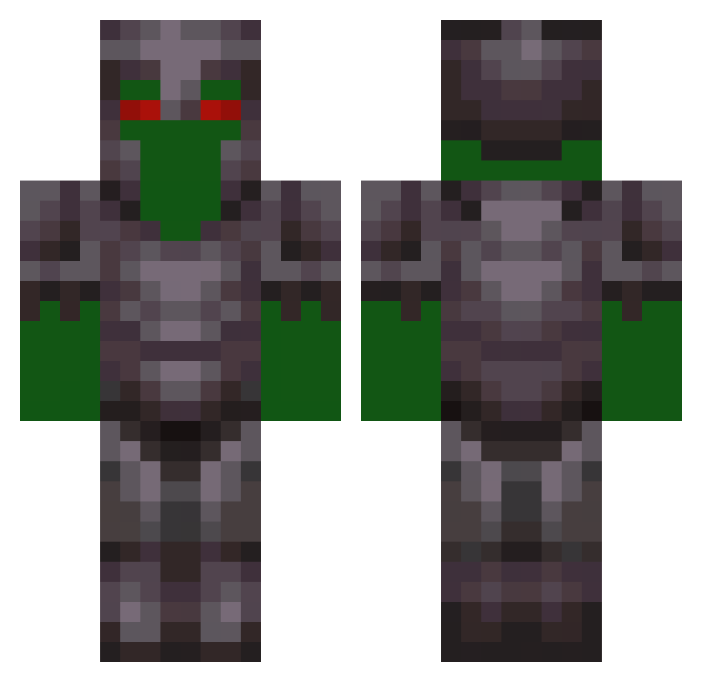 _Carli_Columbus Minecraft skin, front and back view