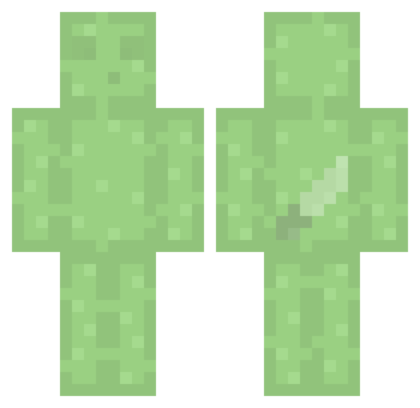 Ivie Minecraft skin, front and back view
