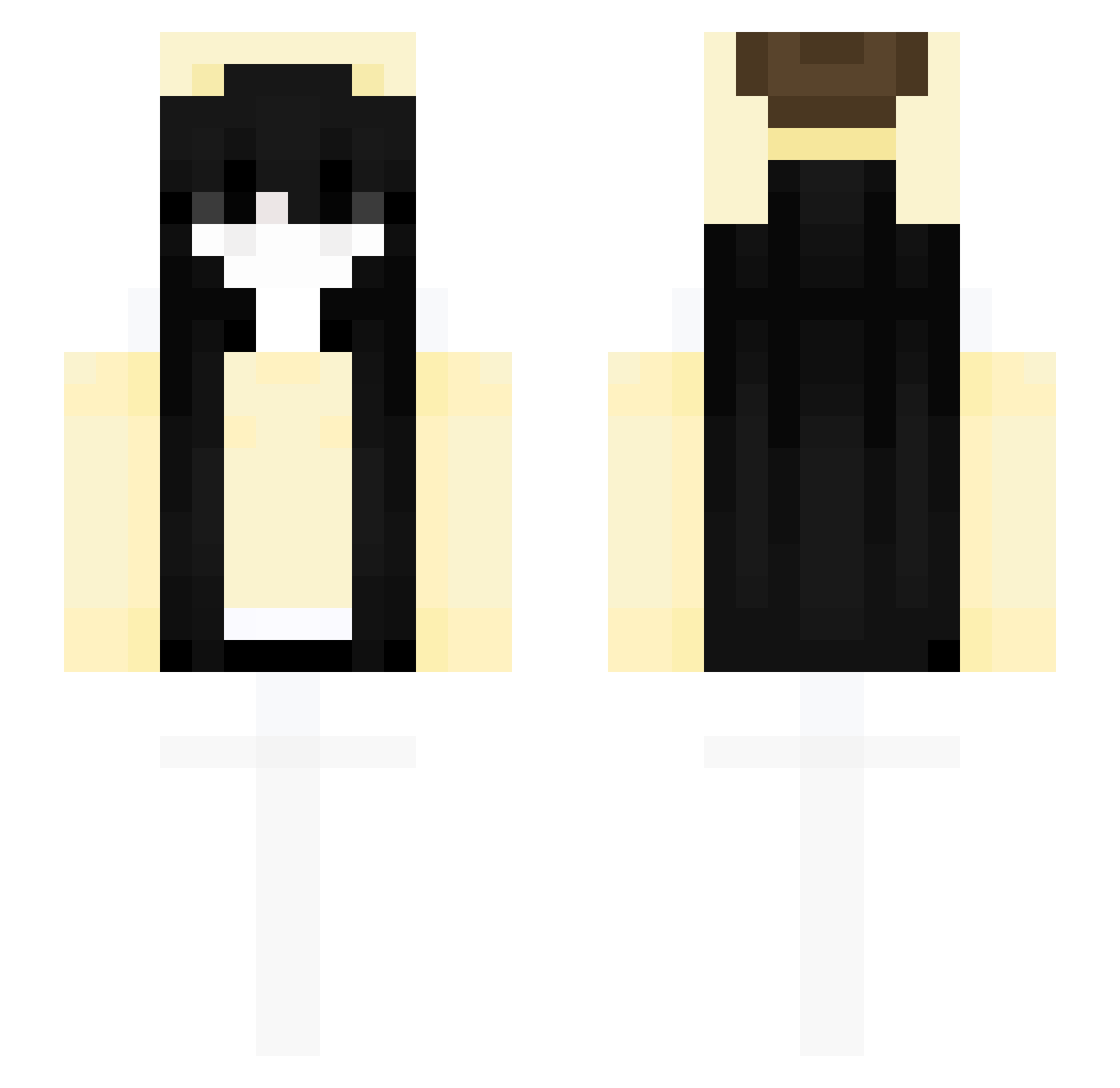 Tbamzie Minecraft skin, front and back view