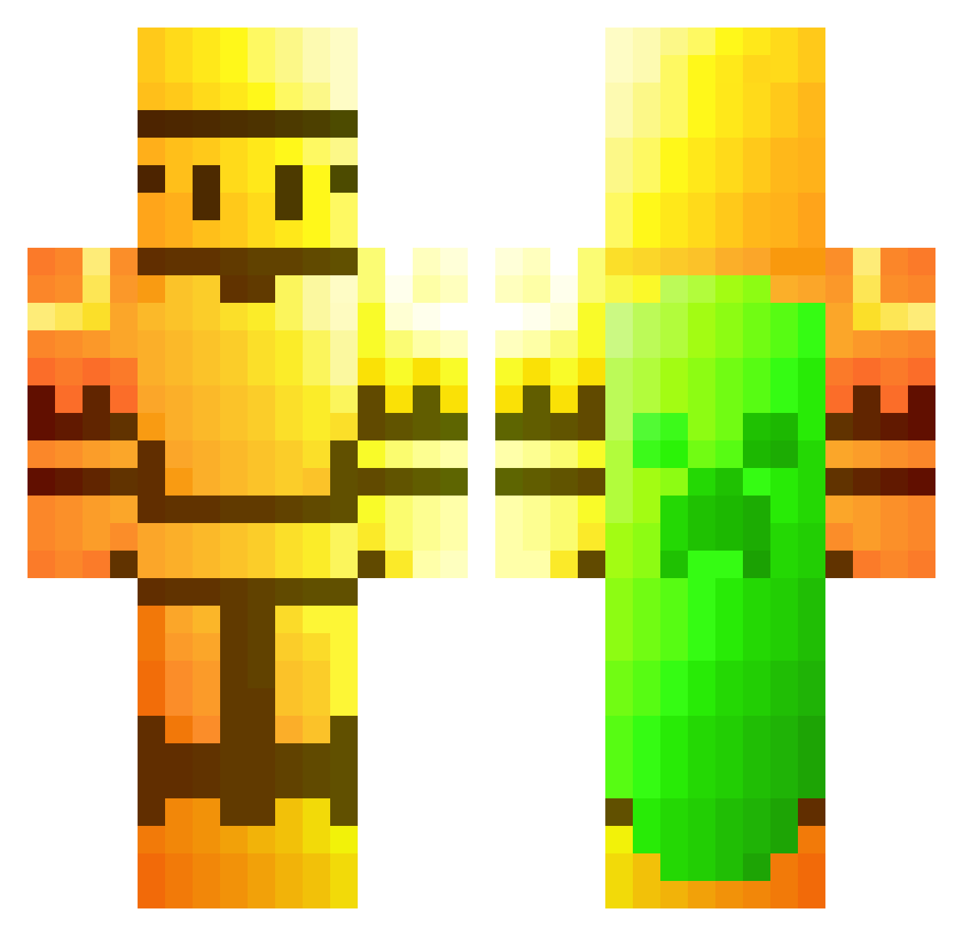 CallsignM00SE Minecraft skin, front and back view