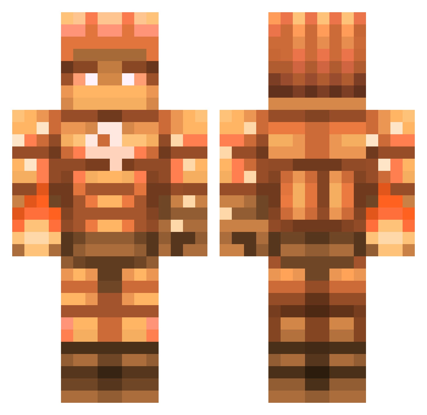 theblockglitch01 Minecraft skin, front and back view