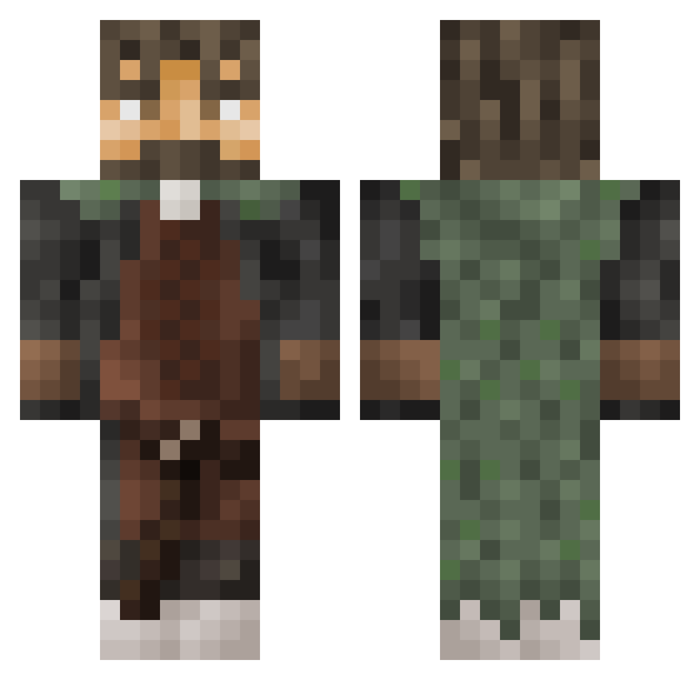PedroL0804 Minecraft skin, front and back view