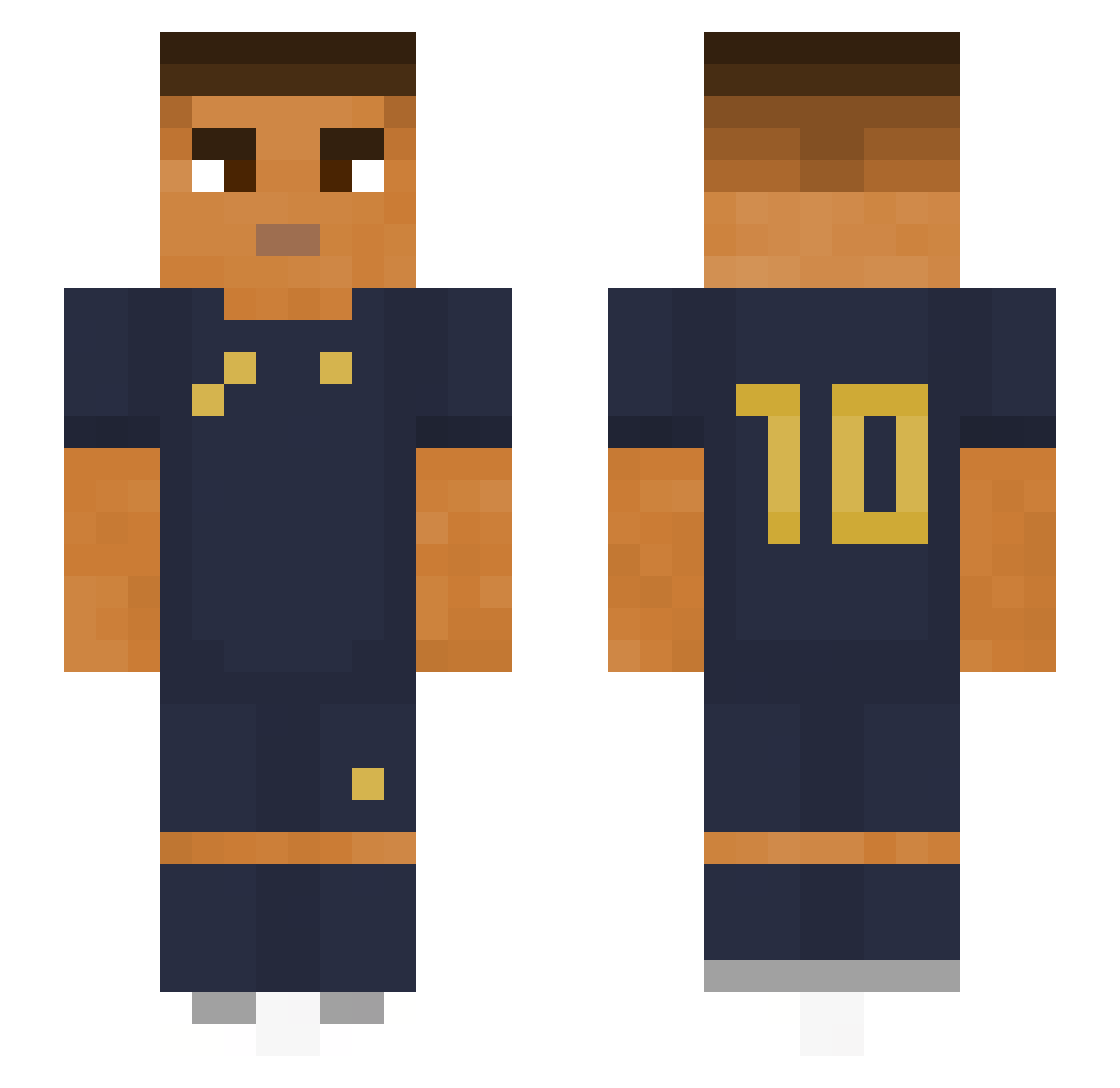Alperenchester Minecraft skin, front and back view