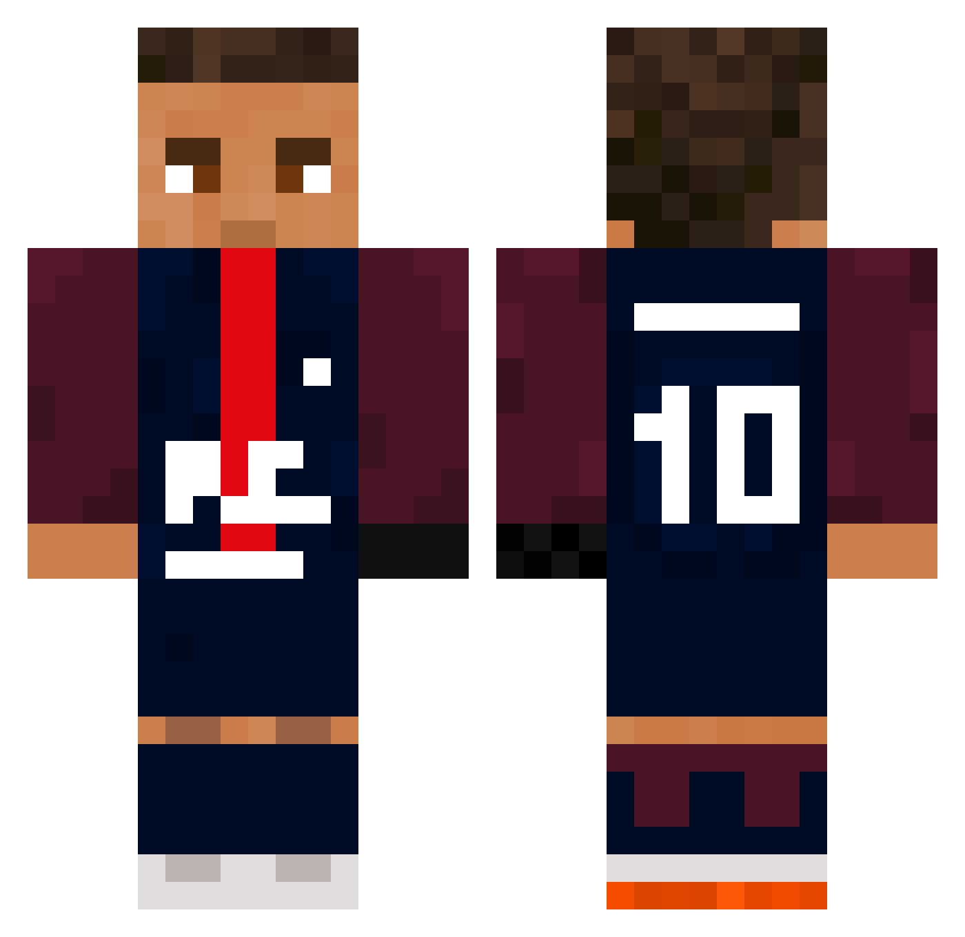 67aura42 Minecraft skin, front and back view