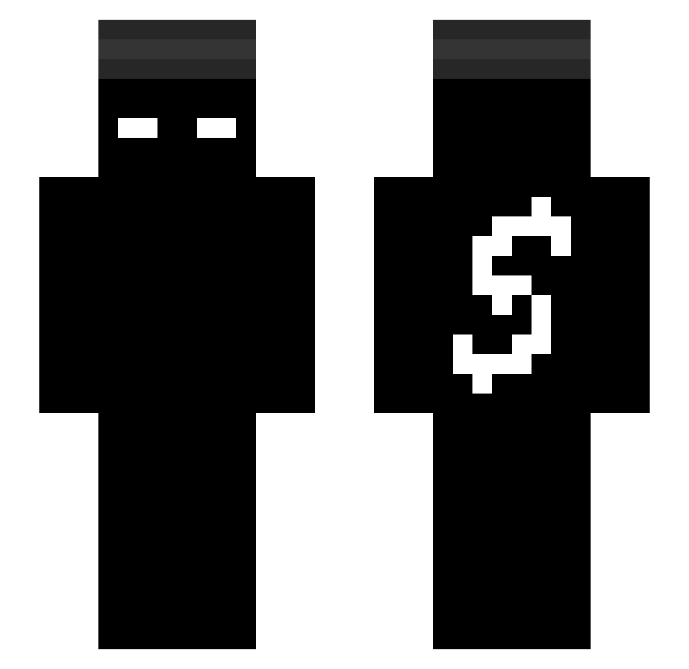 swftns Minecraft skin, front and back view