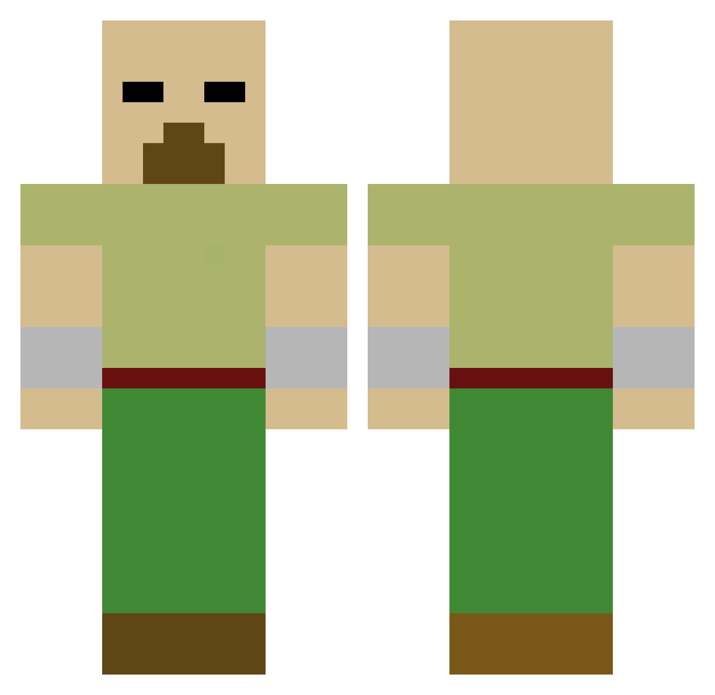 Tom_the_Swan Minecraft skin, front and back view