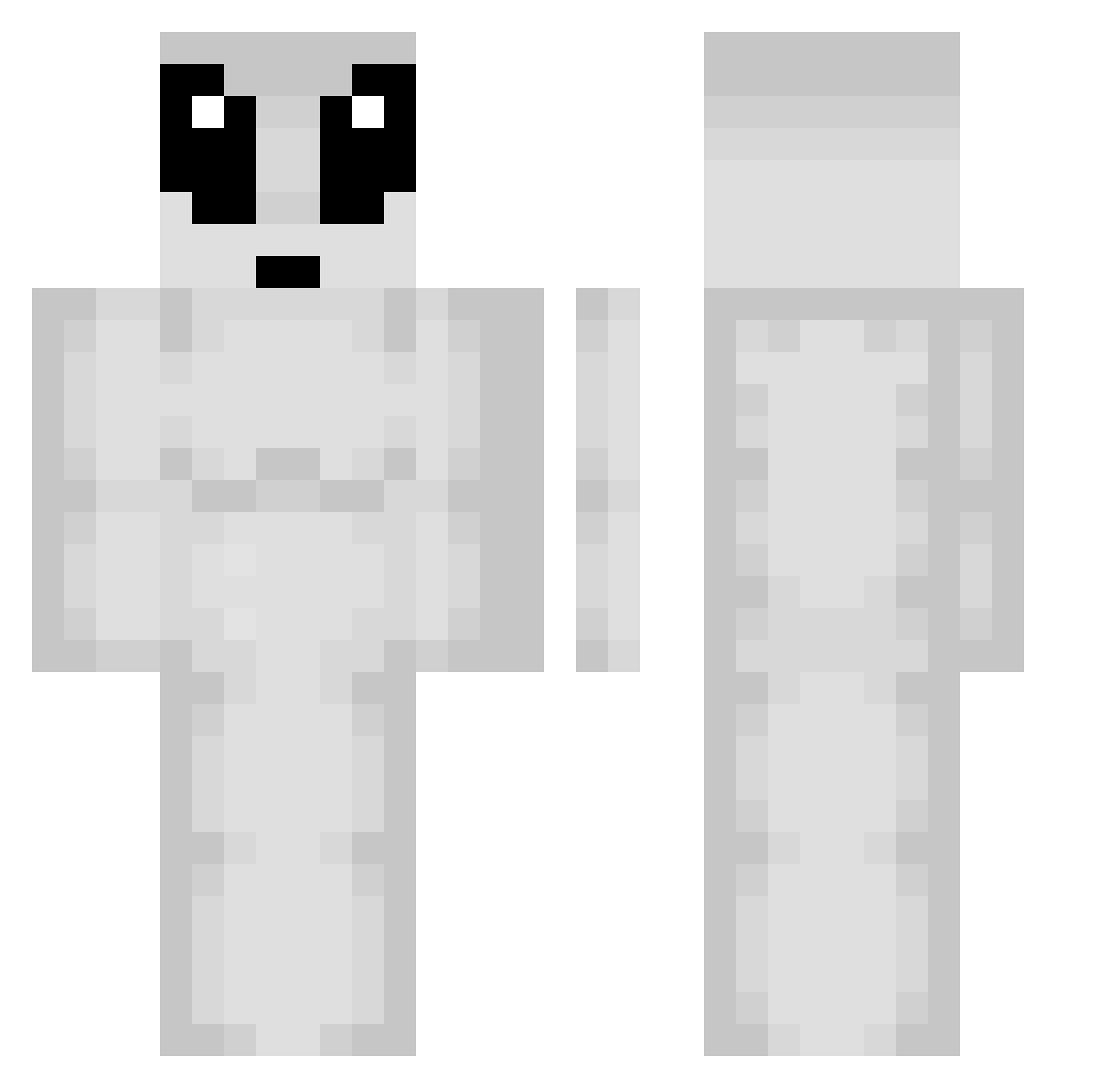 DaPinnapple Minecraft skin, front and back view
