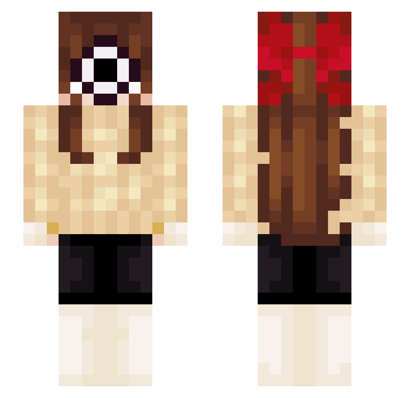 SakurasouShiina Minecraft skin, front and back view
