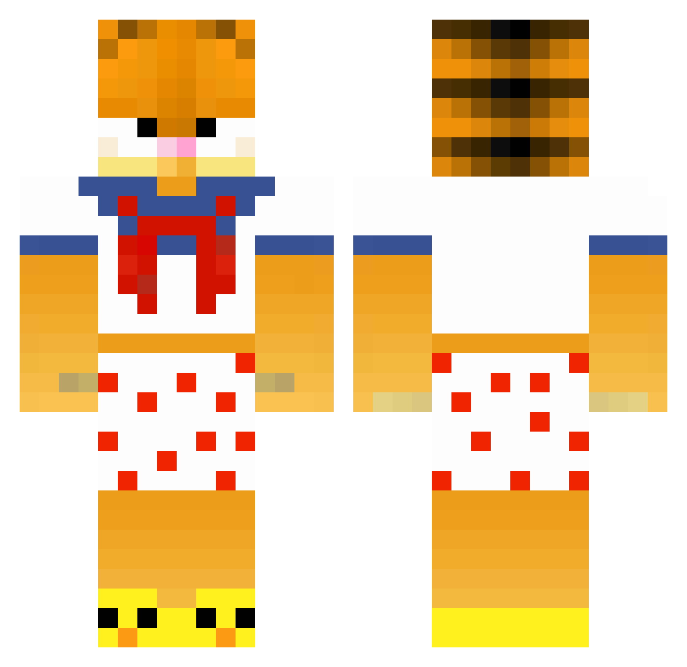 iwikey Minecraft skin, front and back view