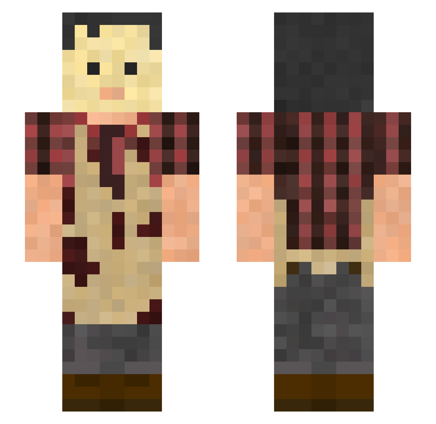 Georgekifli1 Minecraft skin, front and back view