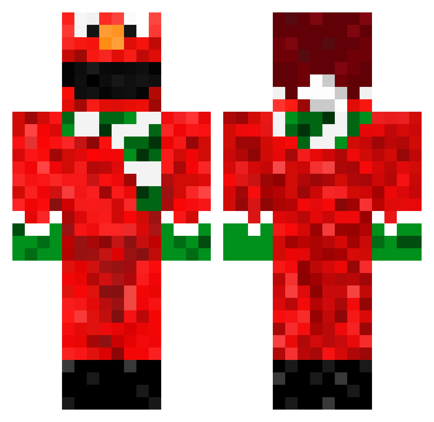simipro Minecraft skin, front and back view