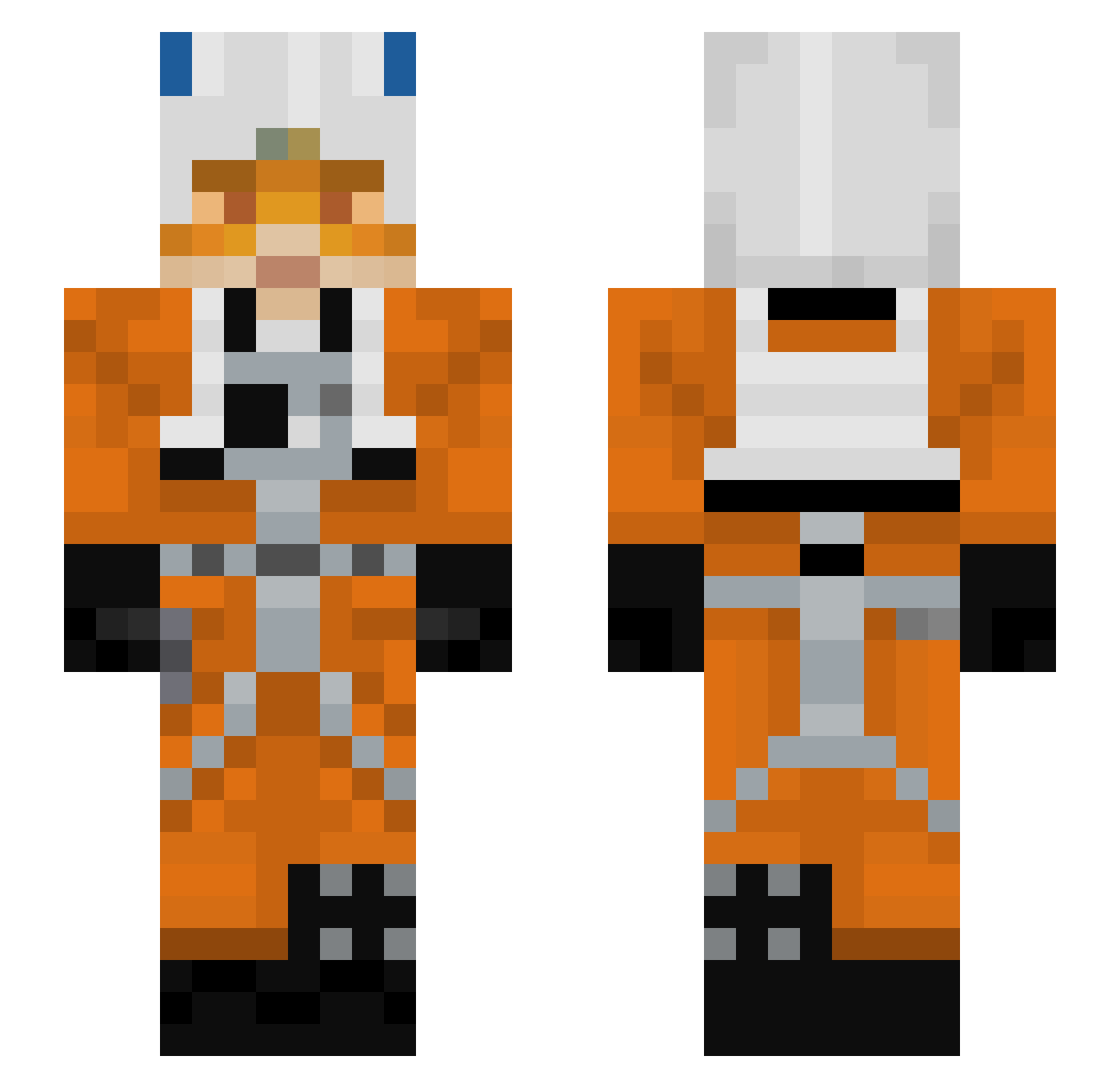 Virrik Minecraft skin, front and back view