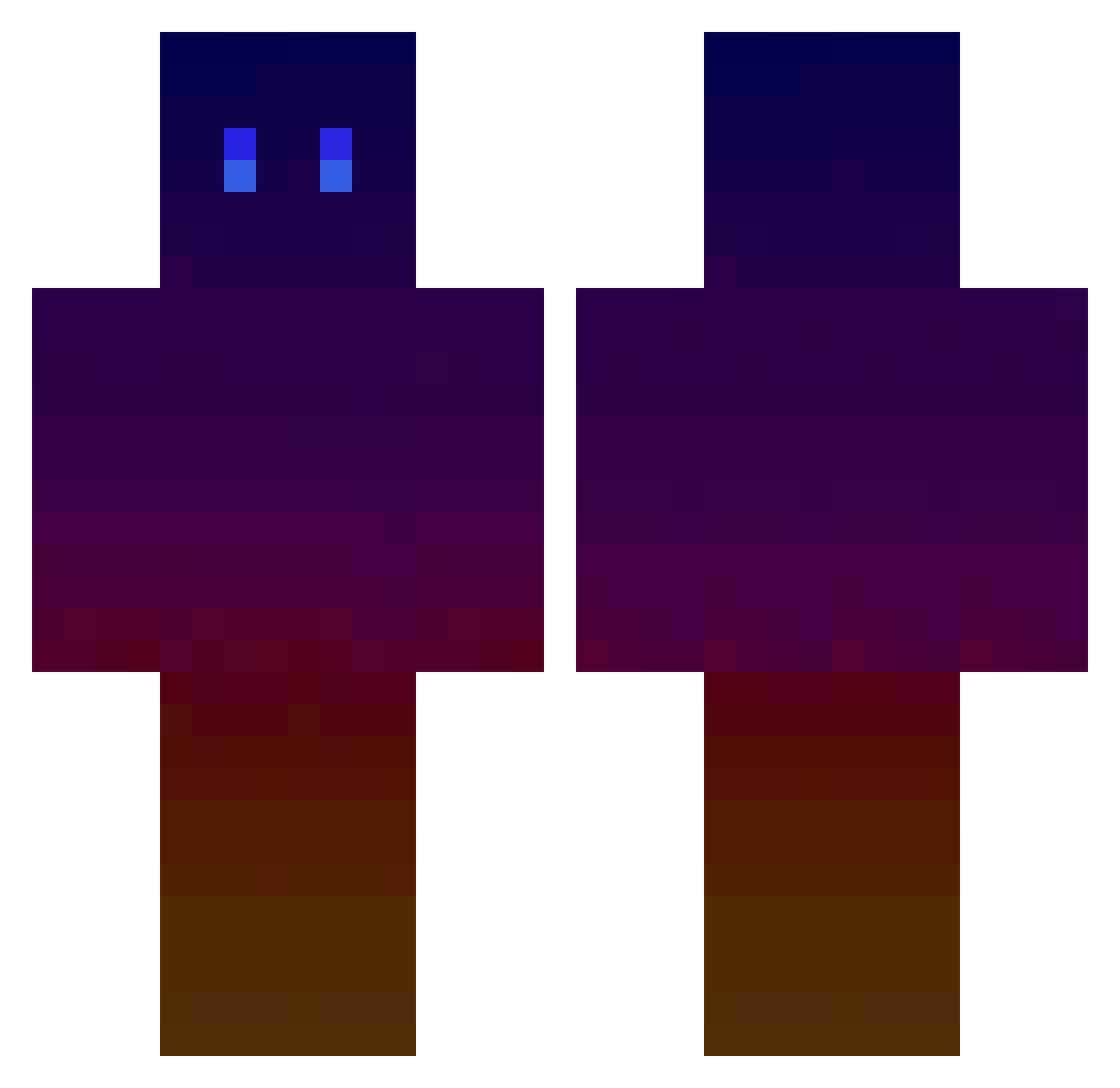Ron_ALDO Minecraft skin, front and back view