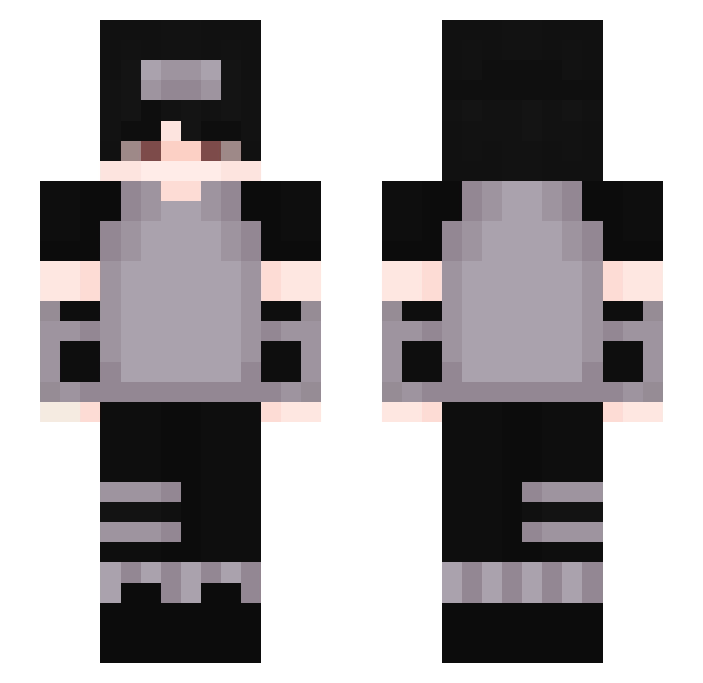 Shmakaca Minecraft skin, front and back view