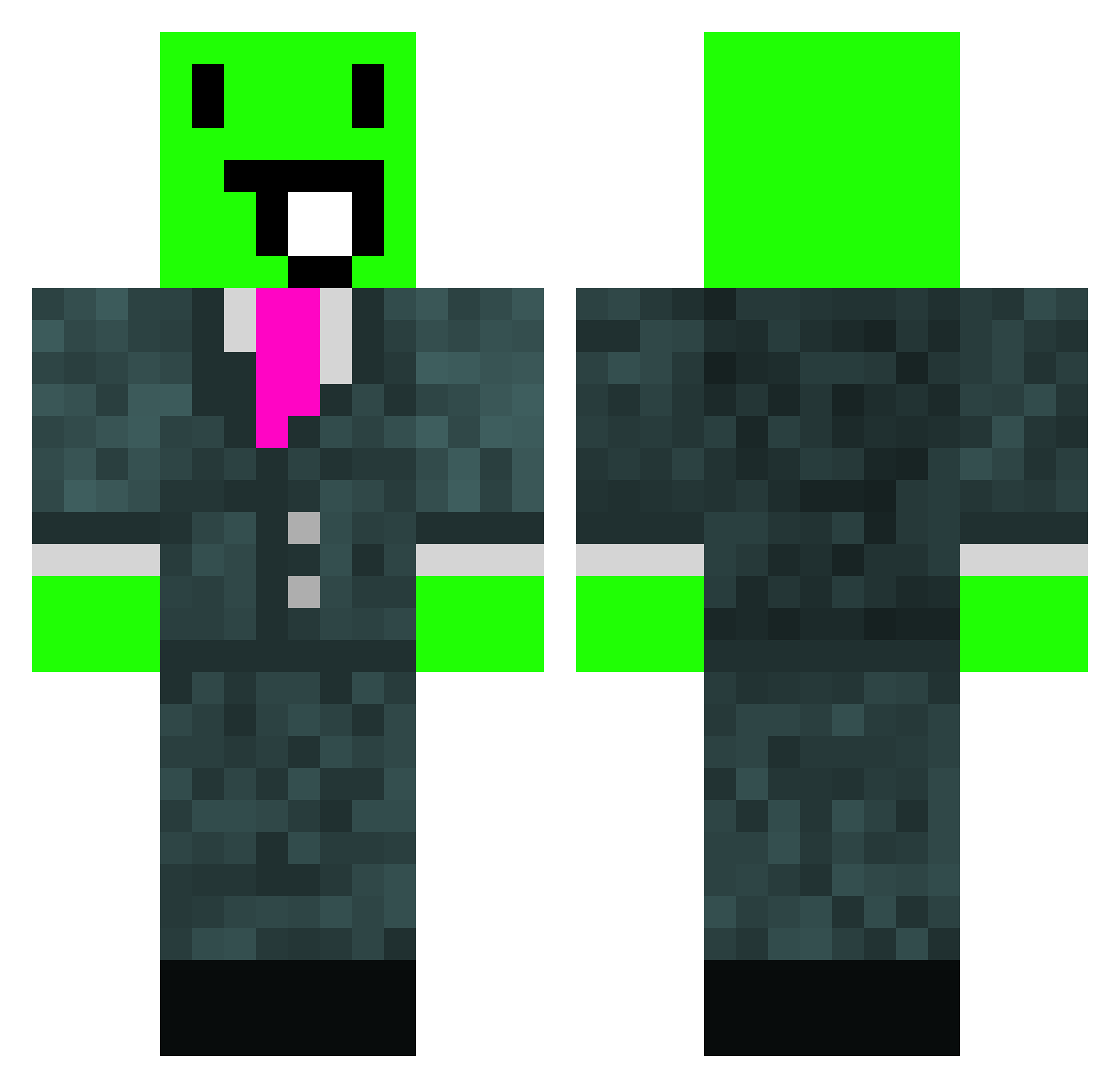 ShrimpMeat69 Minecraft skin, front and back view