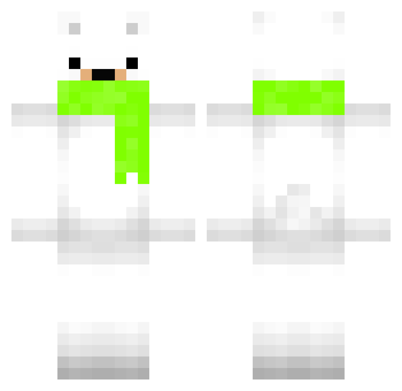 Ivonne Minecraft skin, front and back view