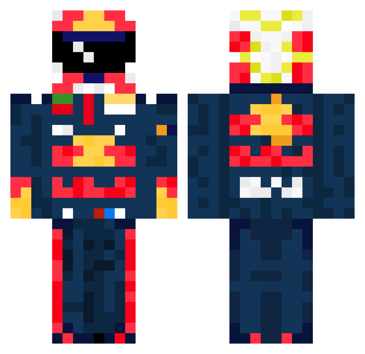 lelecrafter1809 Minecraft skin, front and back view