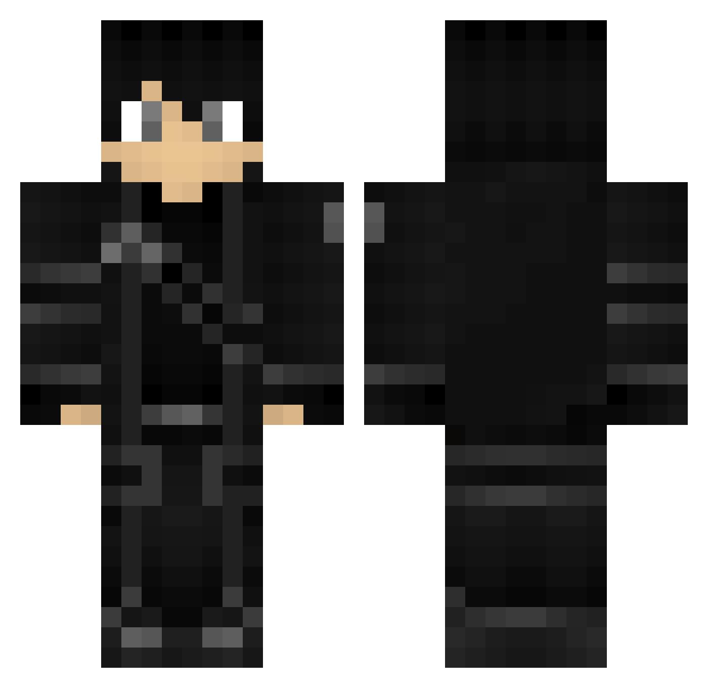 SnIP3PlaysHD Minecraft skin, front and back view