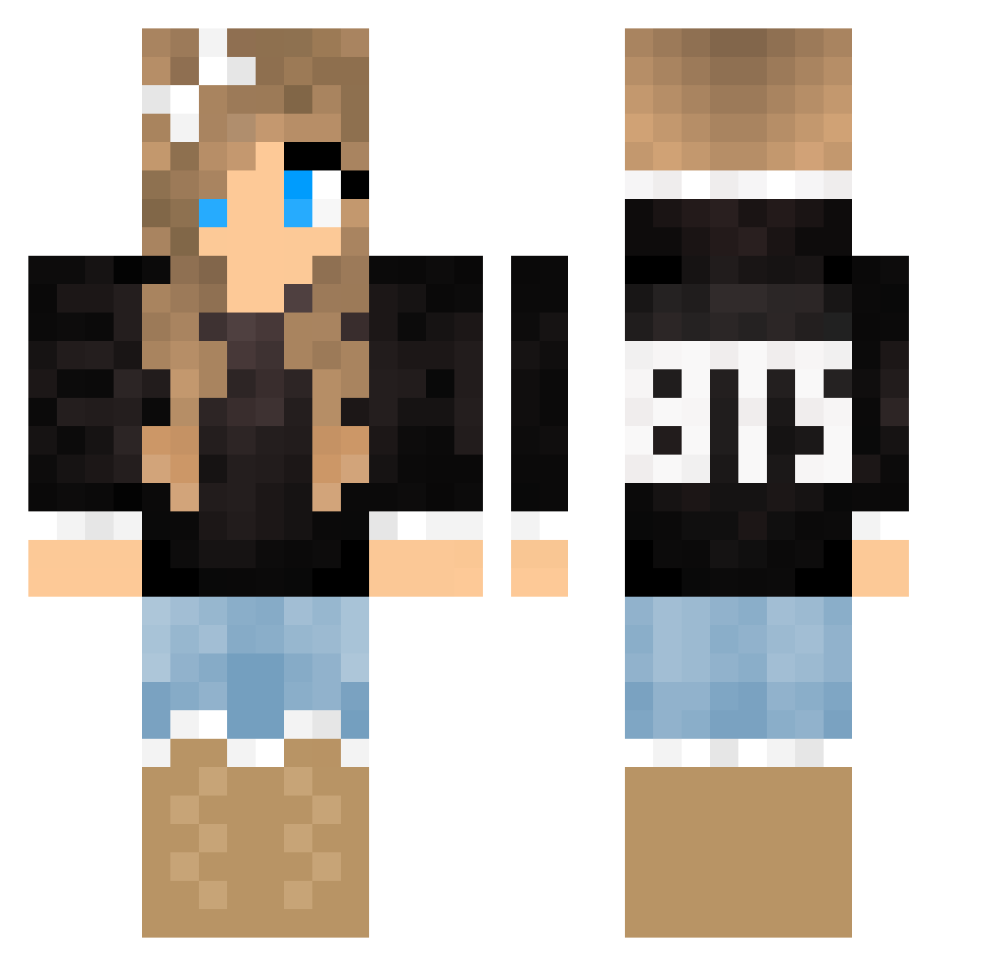 _Nency_ Minecraft skin, front and back view