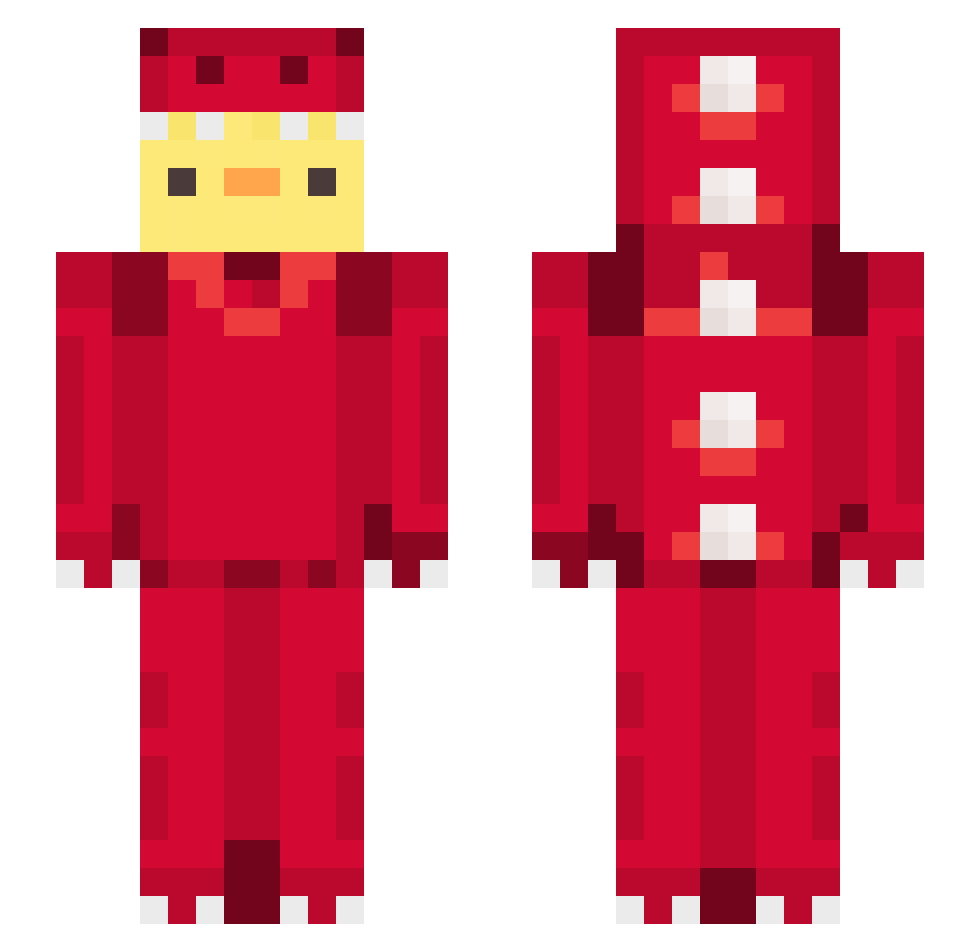 Lxve_u Minecraft skin, front and back view