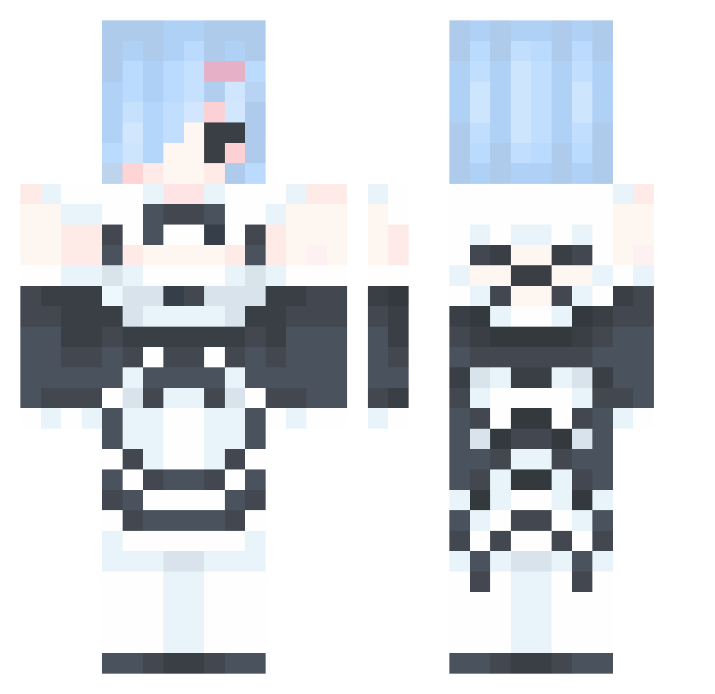 Alohaaaaaaaa Minecraft skin, front and back view