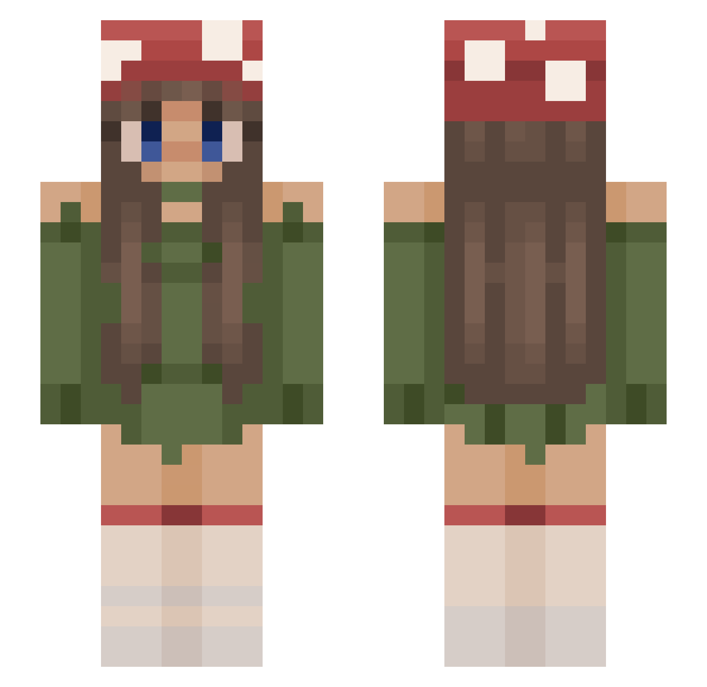 Cerna Minecraft skin, front and back view