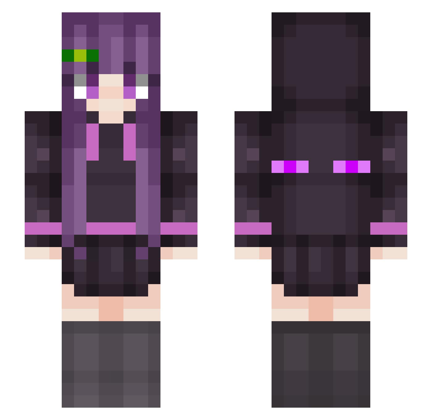 u123jas Minecraft skin, front and back view