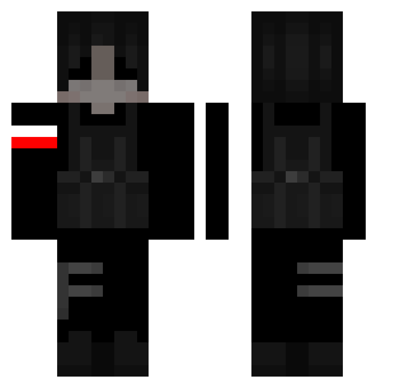 Slizu1 Minecraft skin, front and back view