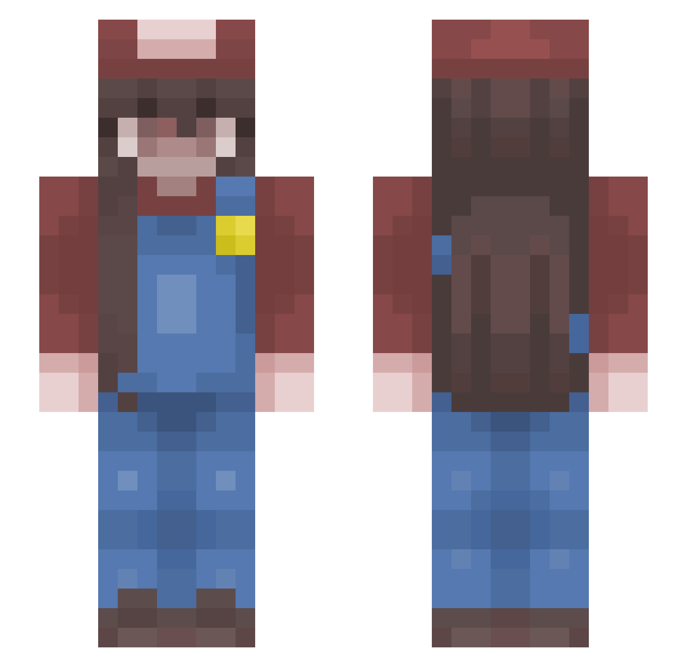 smellymaan Minecraft skin, front and back view