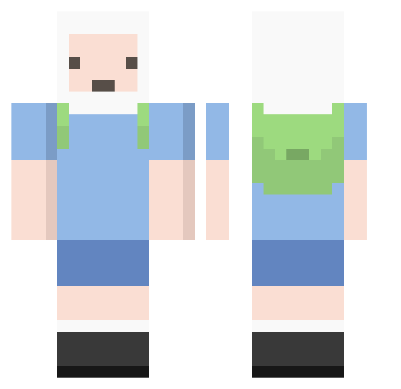 e6xx Minecraft skin, front and back view