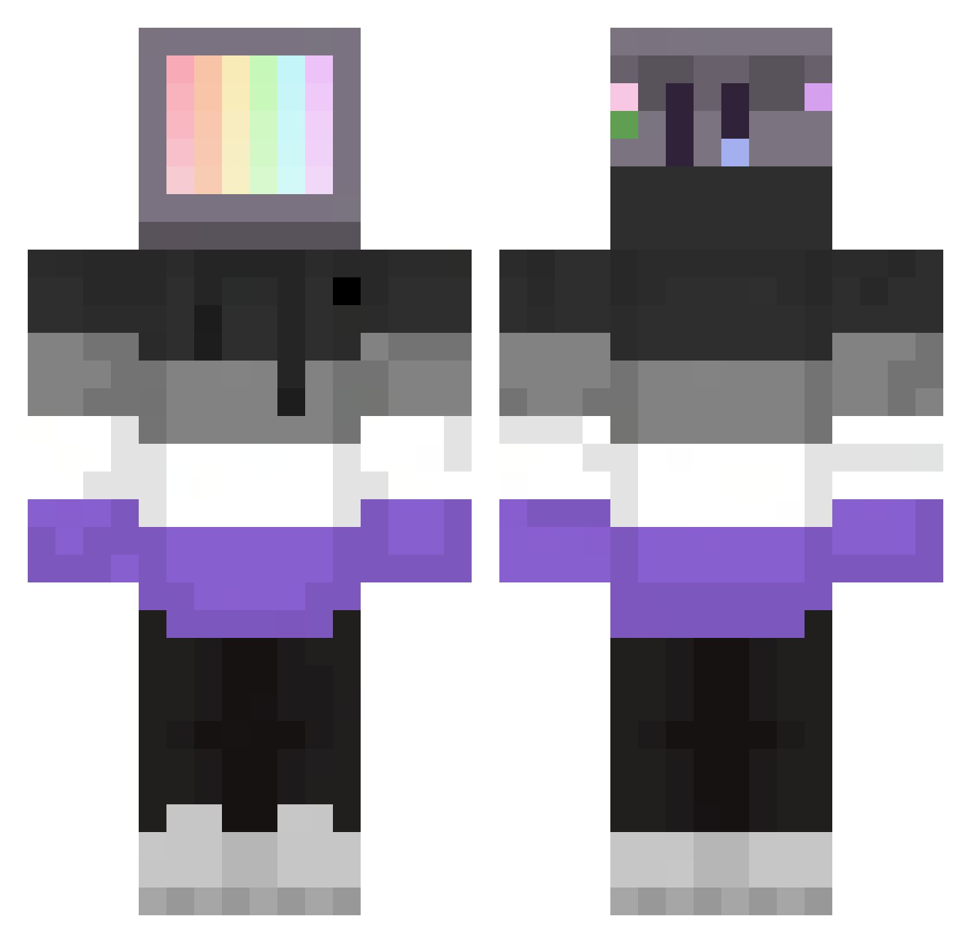 SmootMcBaggins Minecraft skin, front and back view