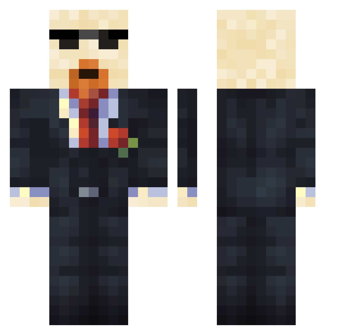 Rodrigoooo30 Minecraft skin, front and back view
