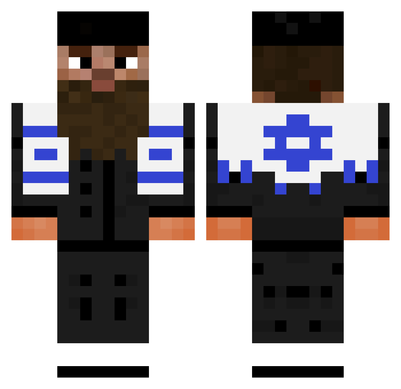 tigb7 Minecraft skin, front and back view