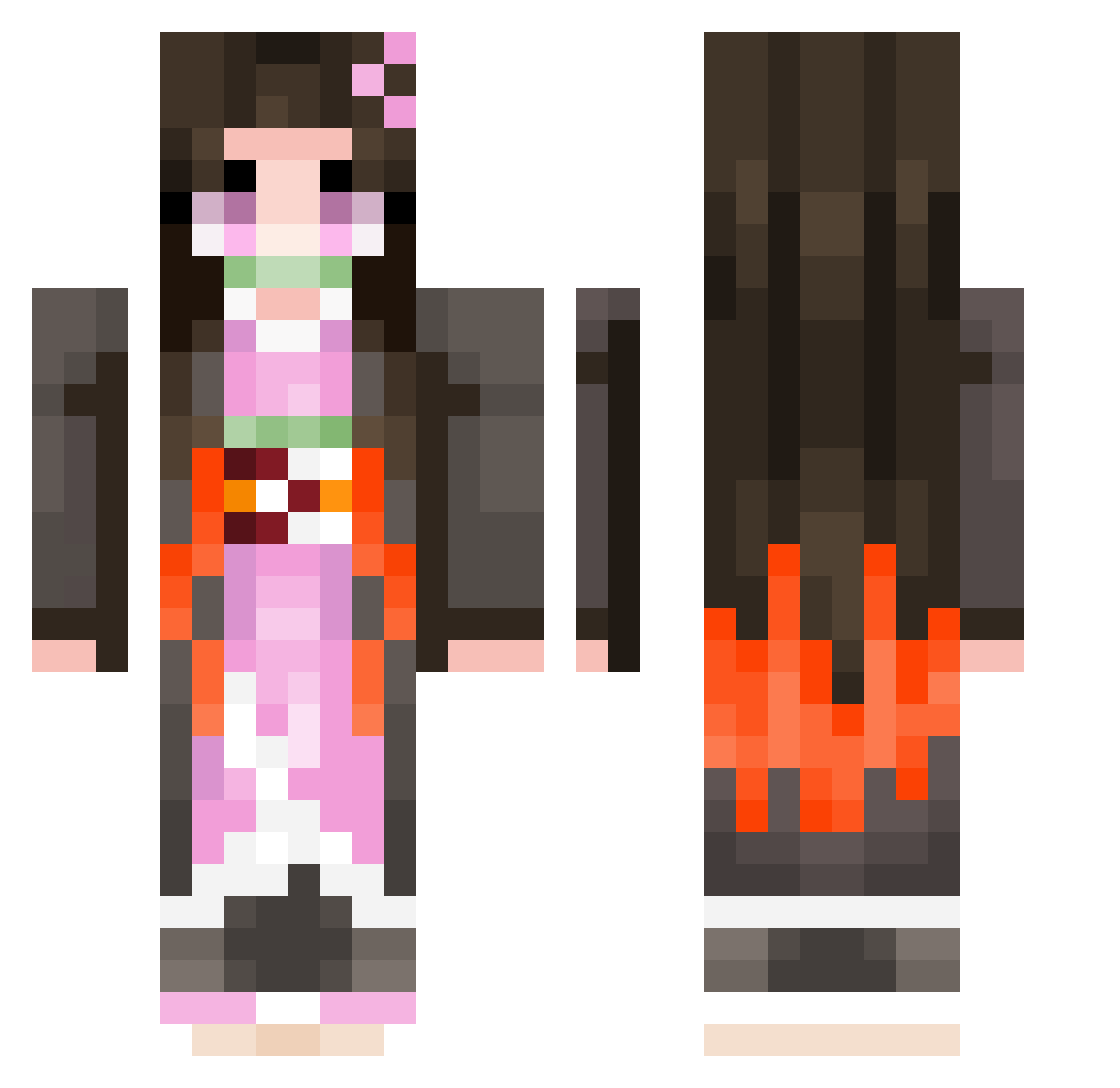 iasa Minecraft skin, front and back view