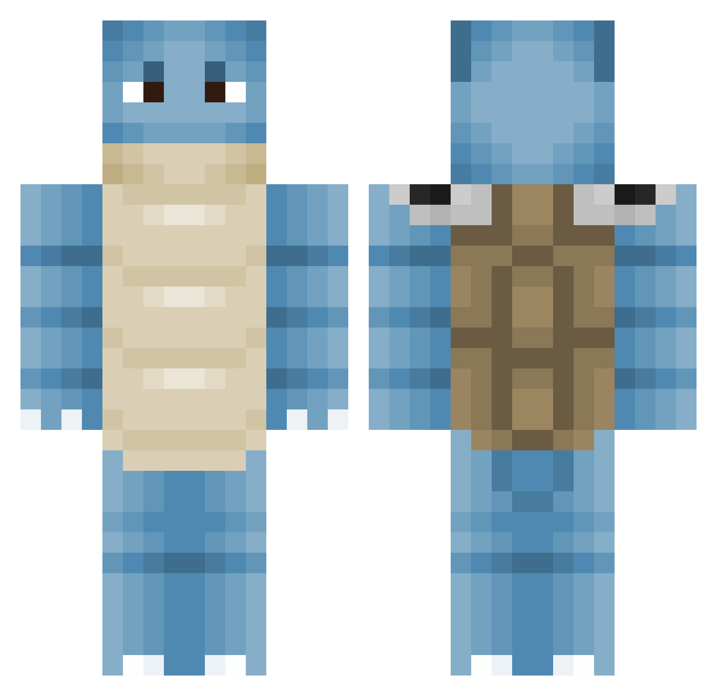 LukPok99 Minecraft skin, front and back view