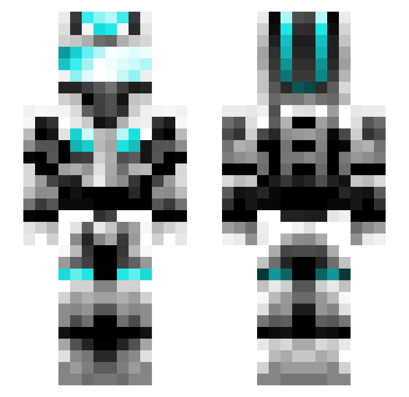 PHANTOM_BURST Minecraft skin, front and back view