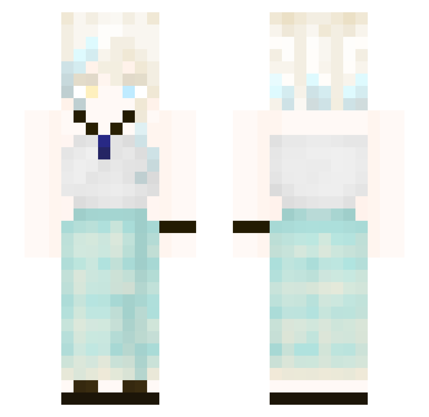 EligosVT Minecraft skin, front and back view