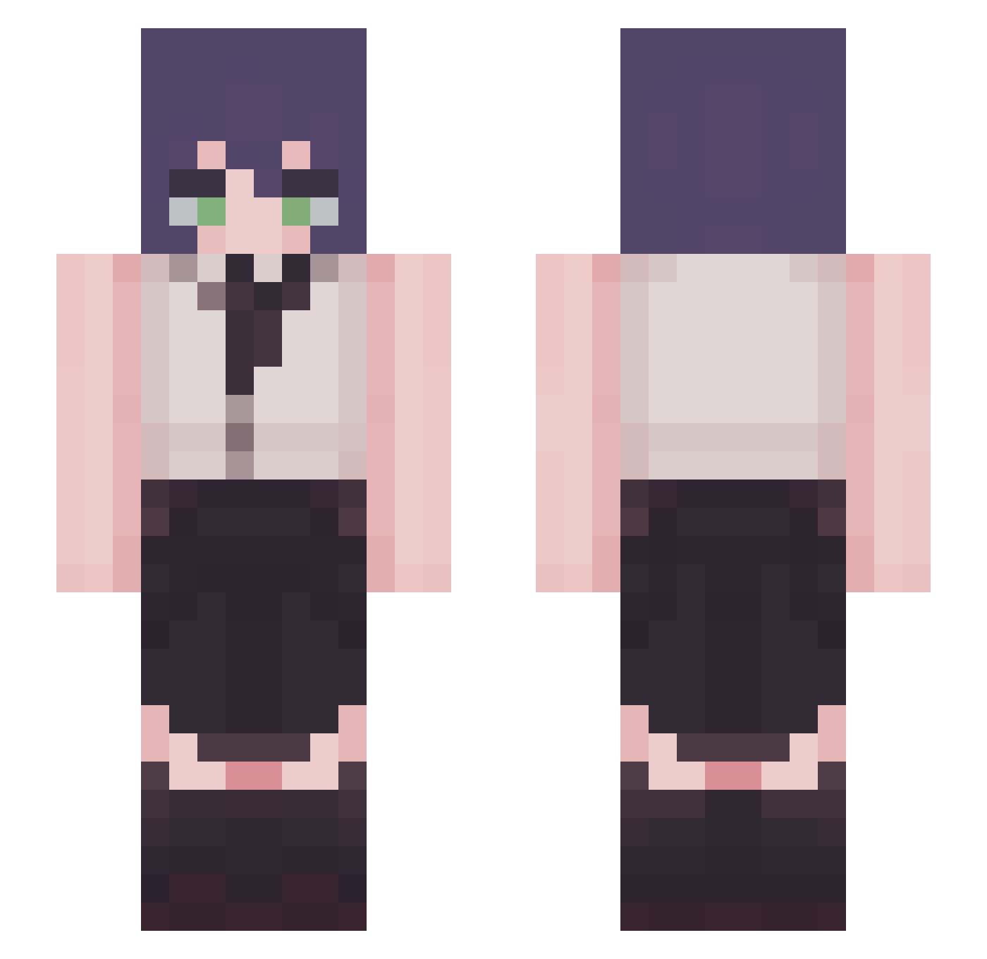 Alfondy Minecraft skin, front and back view
