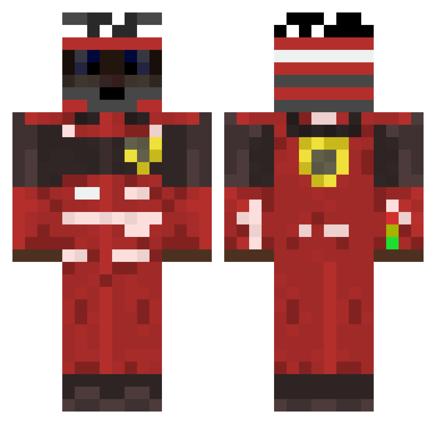 DJVinkey Minecraft skin, front and back view