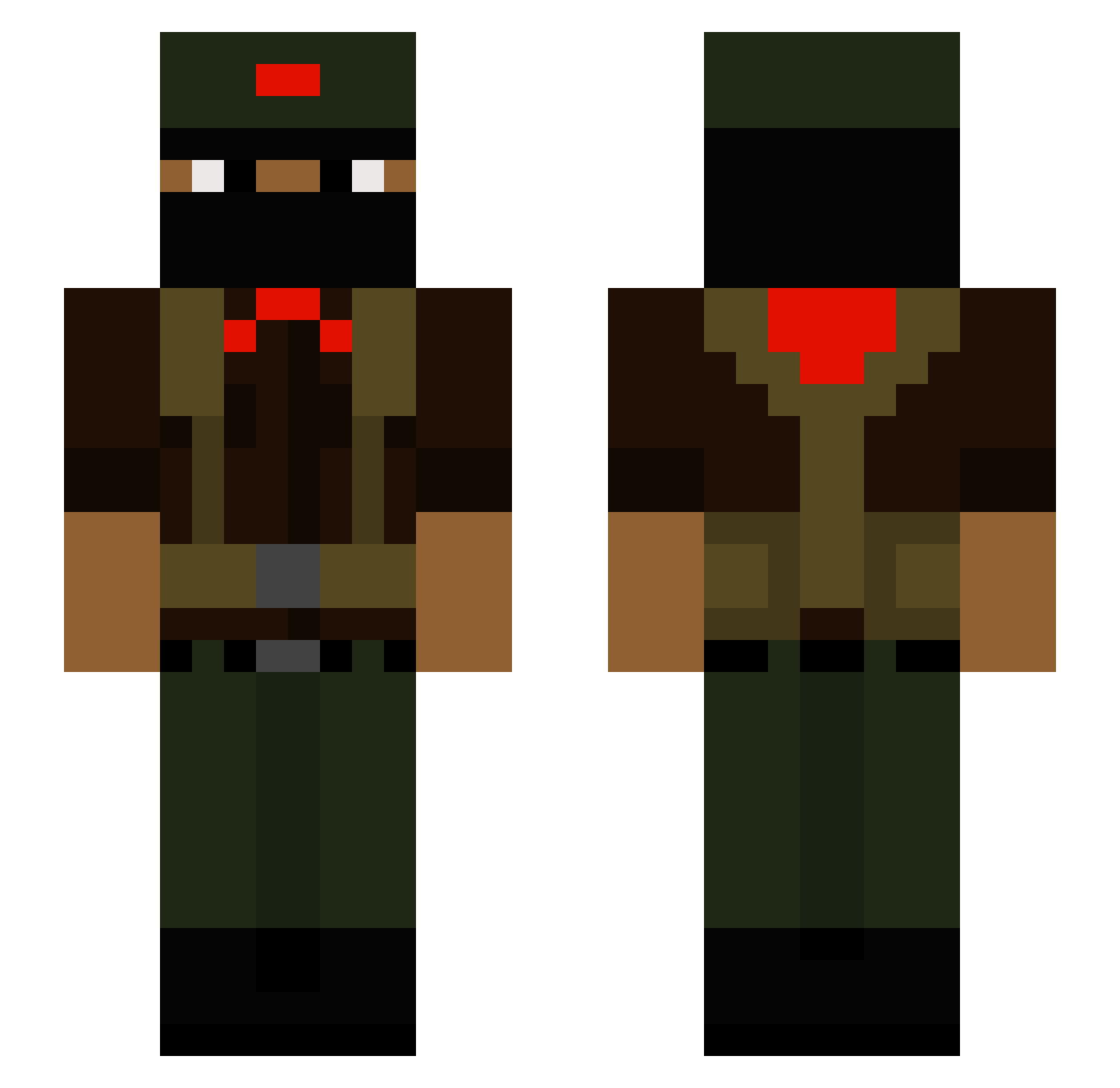 JamieGison Minecraft skin, front and back view