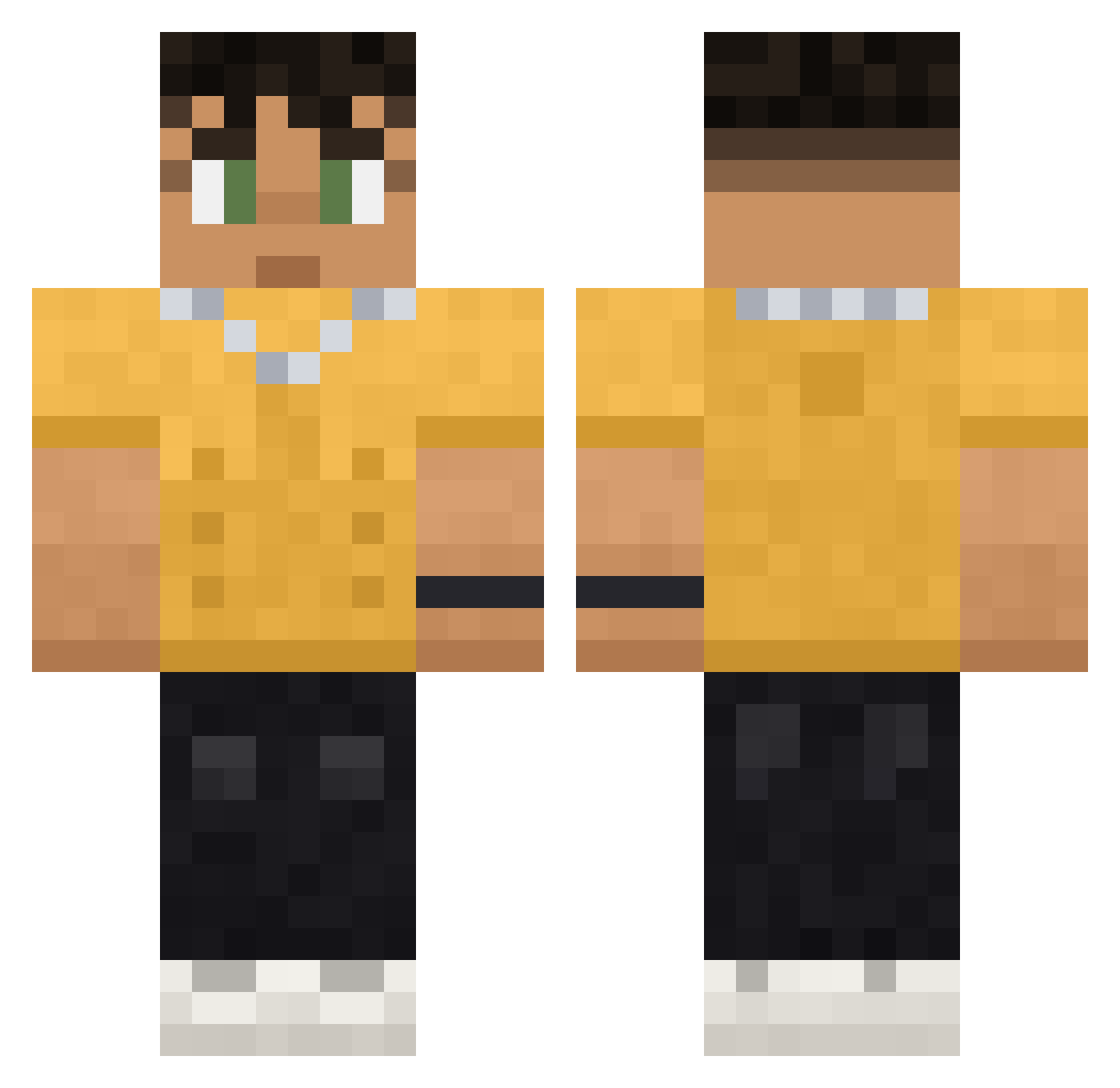 DarkGriffin0 Minecraft skin, front and back view