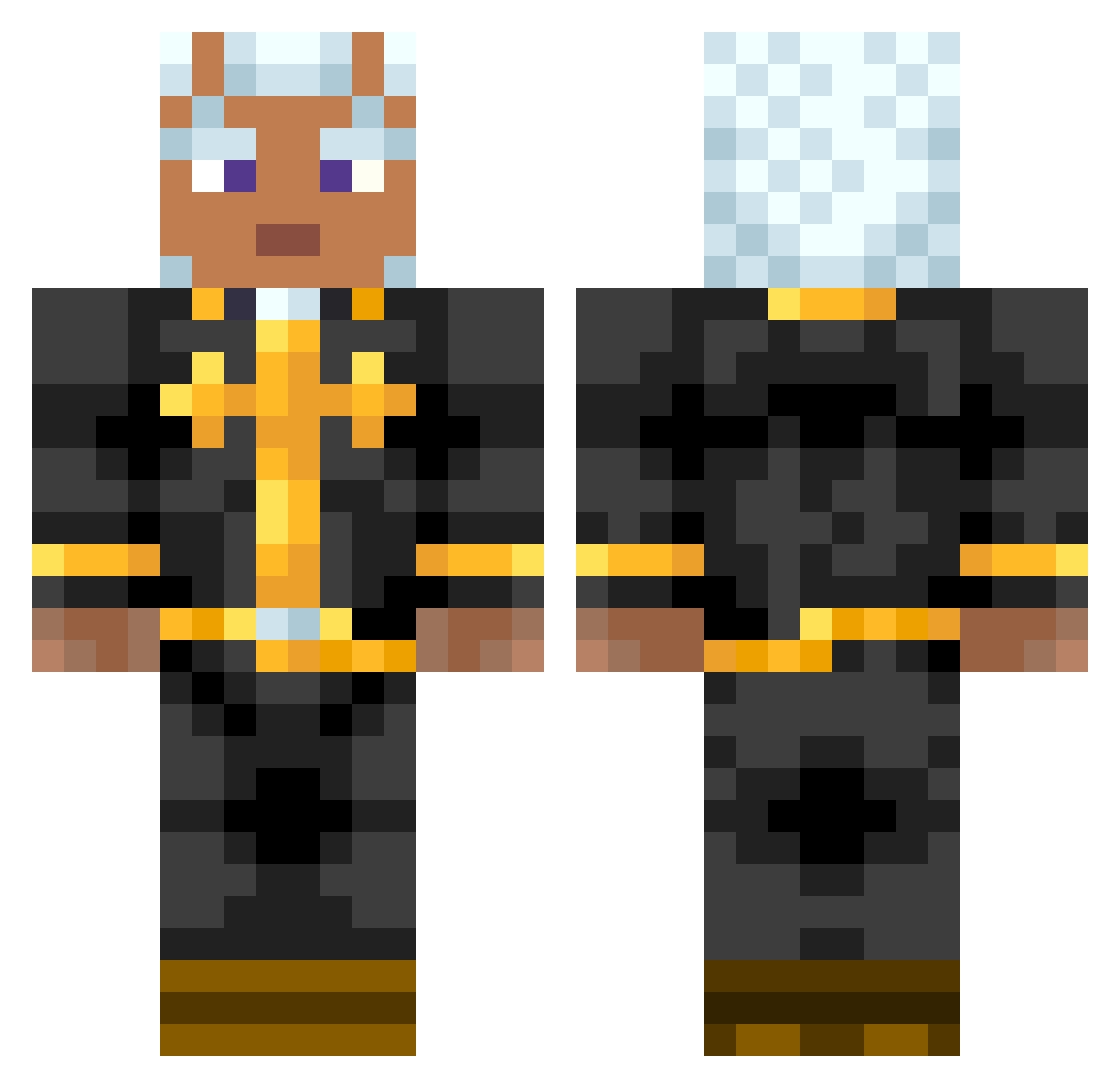 Echo_es Minecraft skin, front and back view