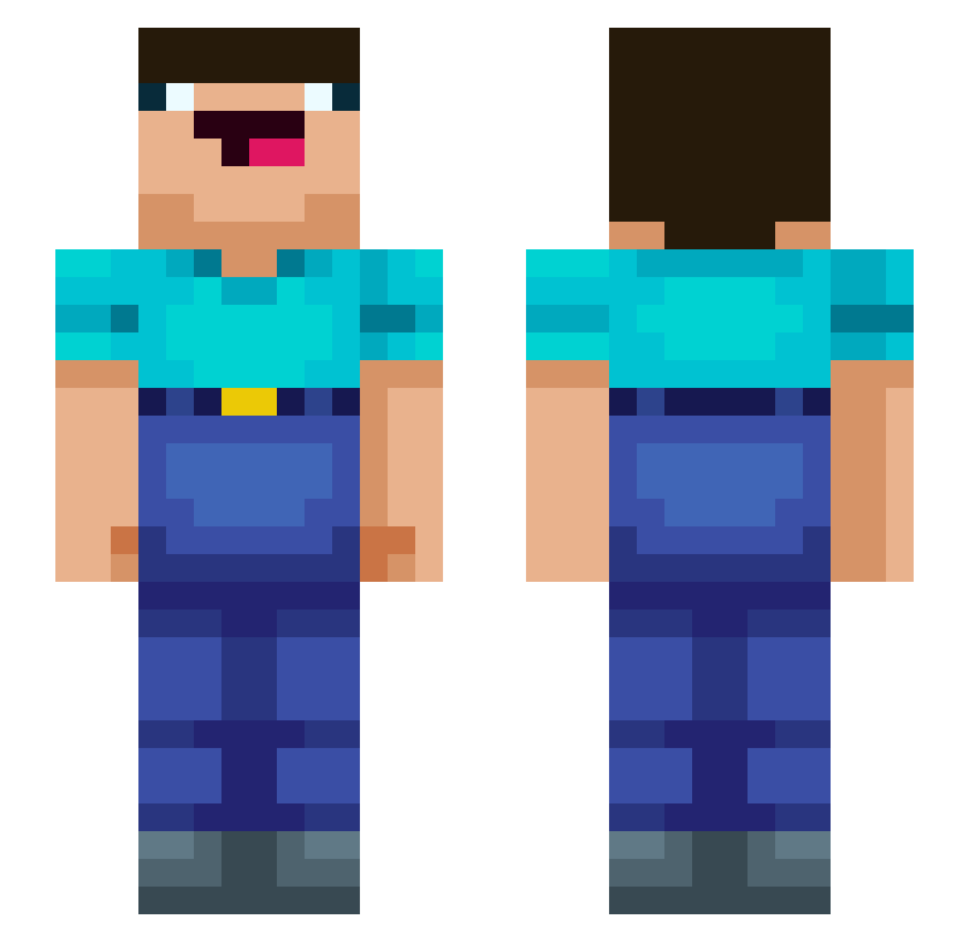 Keremi201 Minecraft skin, front and back view